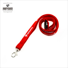 PMS Red Tube Lanyard с белым логотипом на 1 стороне